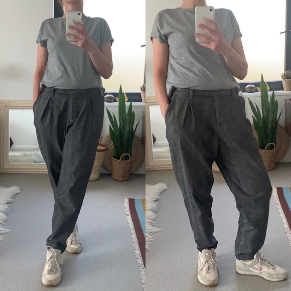 People Tree Organic Cotton Tapered Trousers UK 14 - Picture 3 of 8